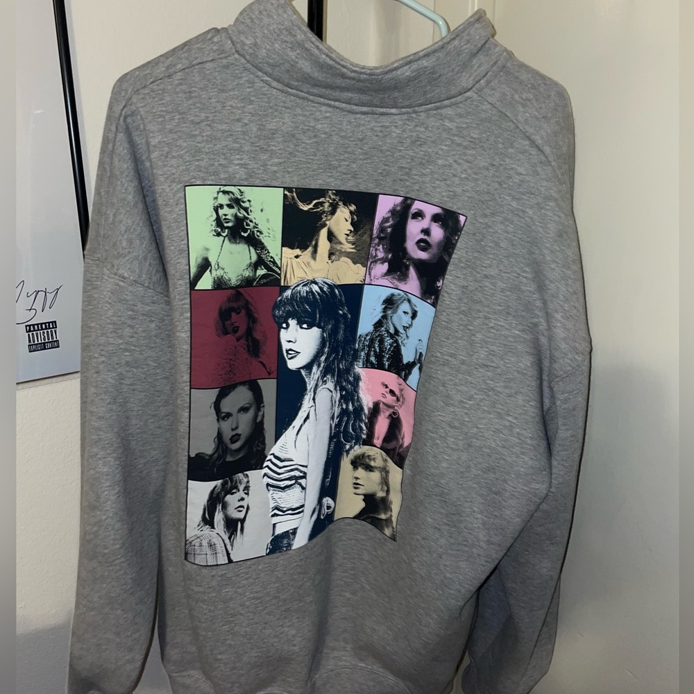 The Eras Tour Grey Quarter Zip XL